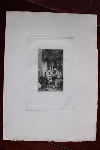 1876 eau forte sur - ✒,