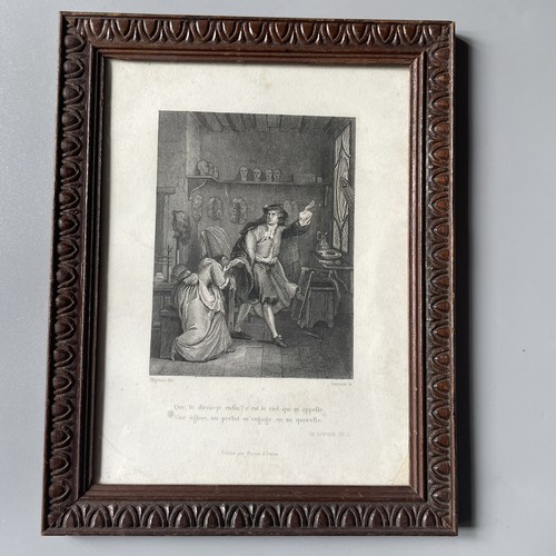 Gravure encadrée moreau - gravure,
