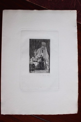 1876 eau forte - ✒, sur